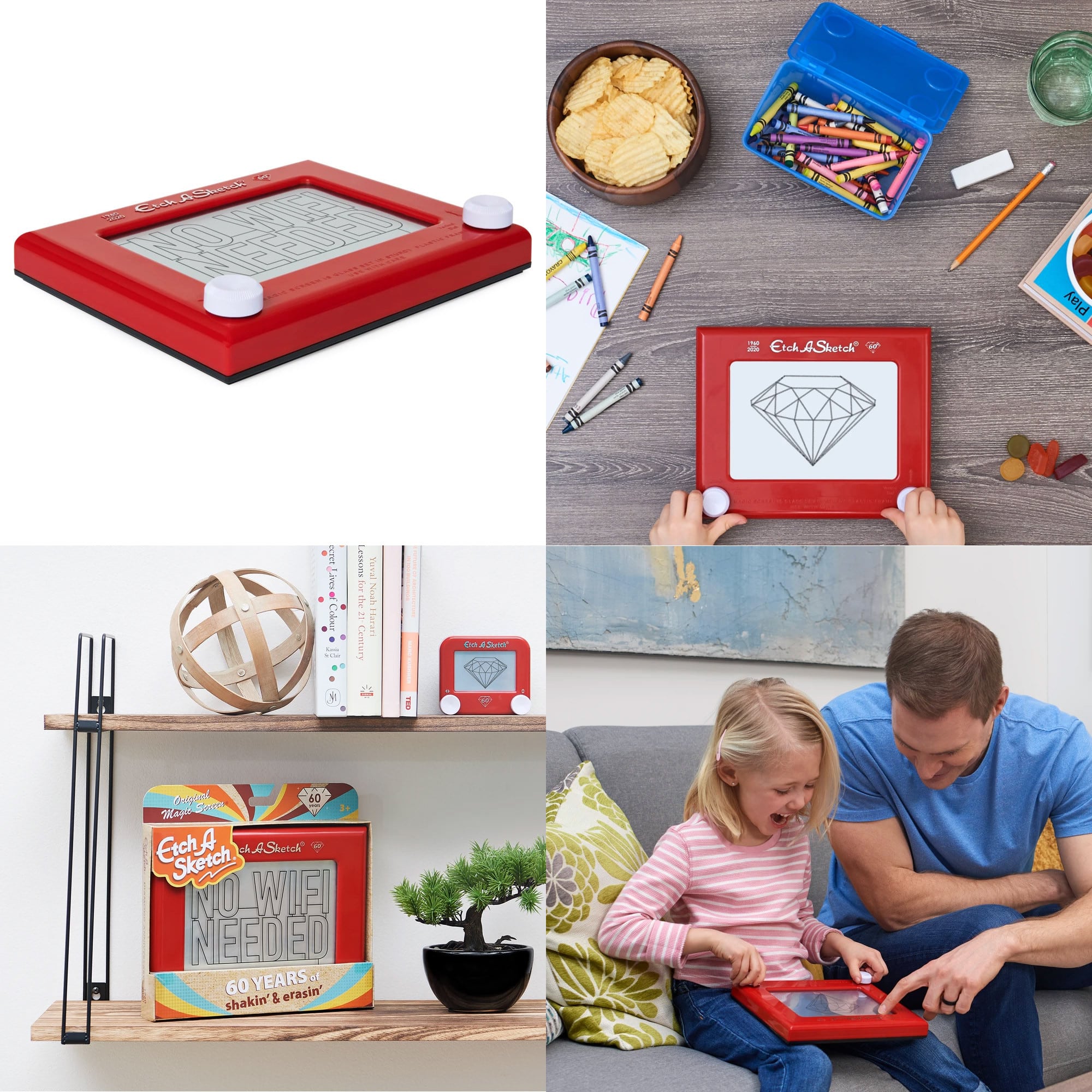 Etch A Sketch, Classic Red Drawing Toy with Magic Screen, for Ages 3 and Up  - Walmart.com