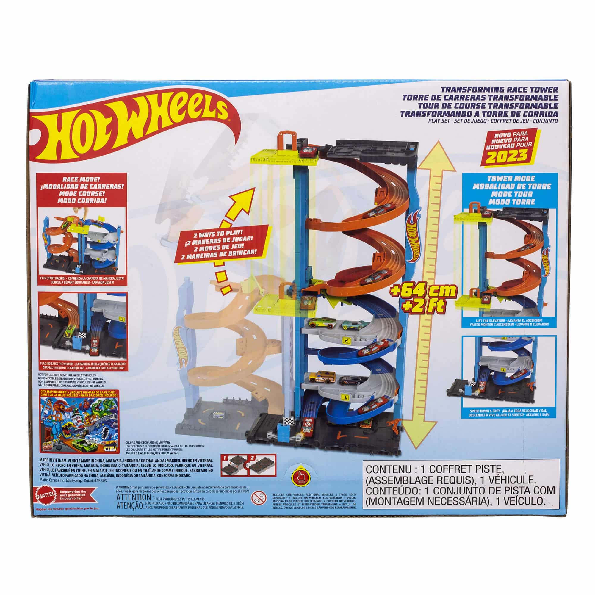 Hot Wheels City Transforming Race Tower Play set