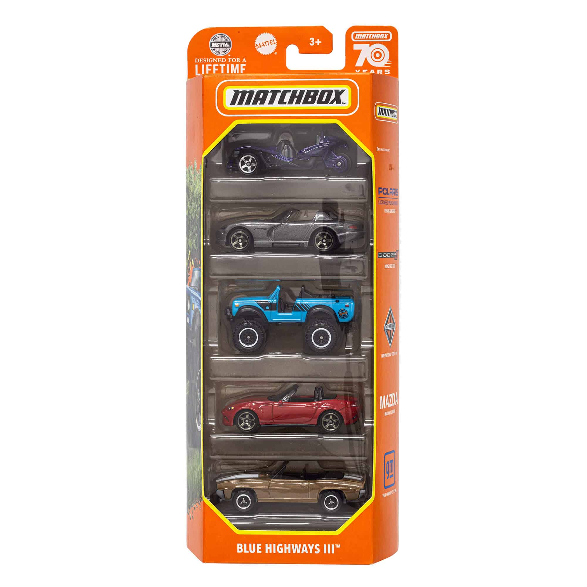 Matchbox 5-Pack Vehicles-BLUE HIGHWAYS III - Online Toys Australia