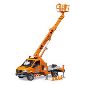 Bruder - MB Sprinter with work platform and Light + Sound Module opened crane